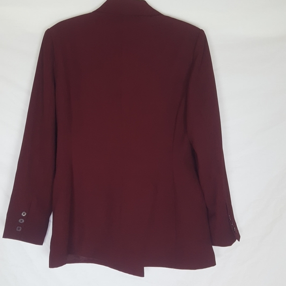 VTG Christine V Blazer SZ 10 Burgrandy Blood Red - Picture 5 of 5